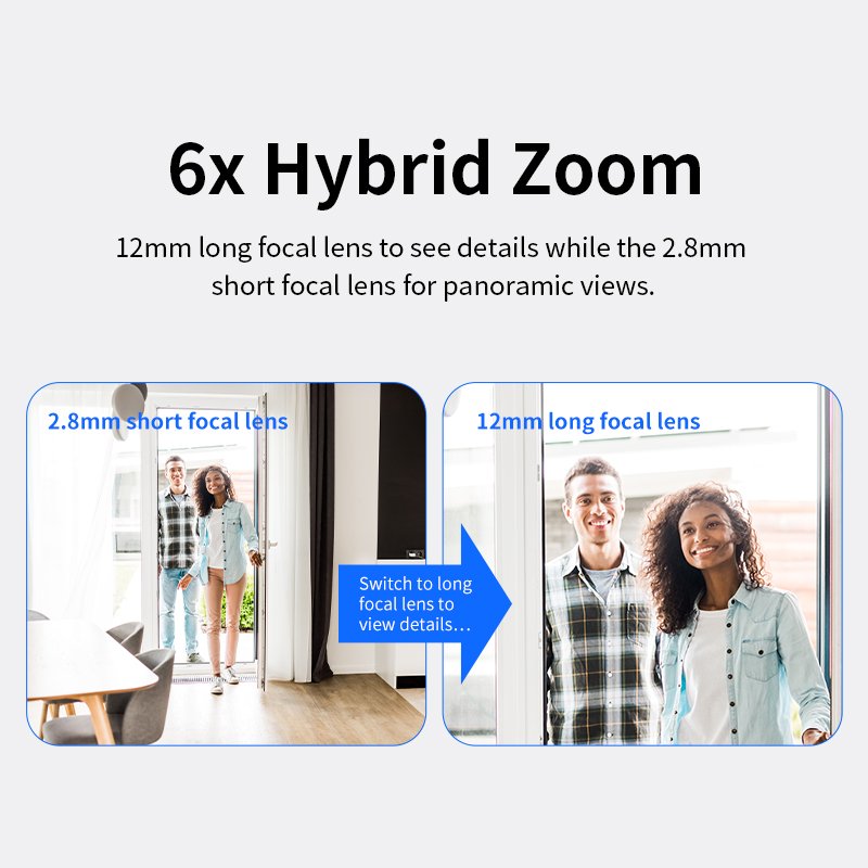 Wistino dual lens 6x zoom indoor 4g body camera motion detection two way voice mini surveillance camera