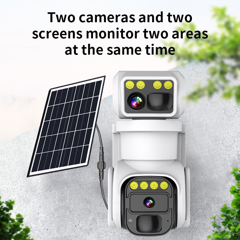 Outdoor Solar Security Wireless 4G CCTV Camera with 7W Solar Panel Two-Way Rotation PTZ IP Network 4G sim card Solar 4G Camera
