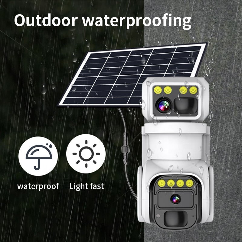 Outdoor Solar Security Wireless 4G CCTV Camera with 7W Solar Panel Two-Way Rotation PTZ IP Network 4G sim card Solar 4G Camera