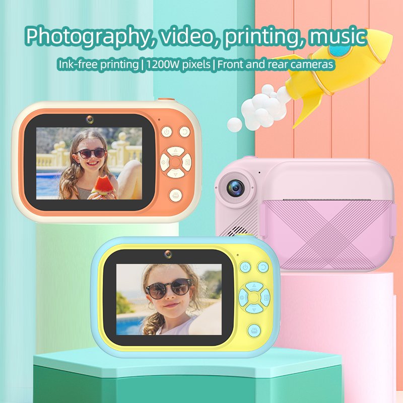 New 3.5 Inch Ips Hd Screen Video Recording Thermal Printing Children Kids Camera Instant Print With Photo Camera Gifts Toys