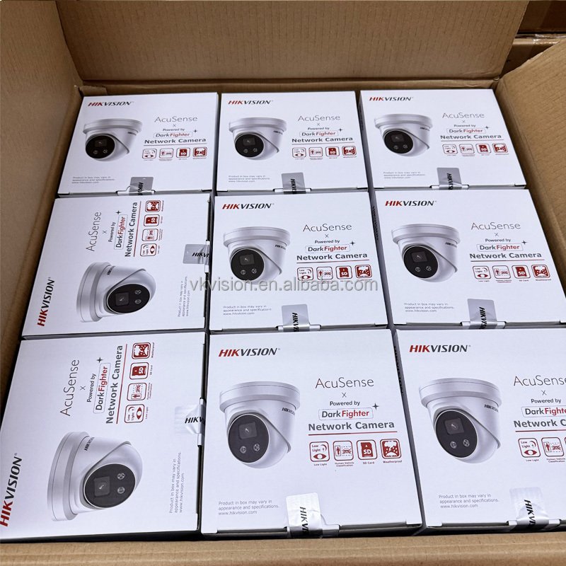 Built-in Mic Hikvison Turret Camera DS-2CD2387G2-LU Night Vision AcuSense Strobe Light and Audible Warning 8MP IP Camera