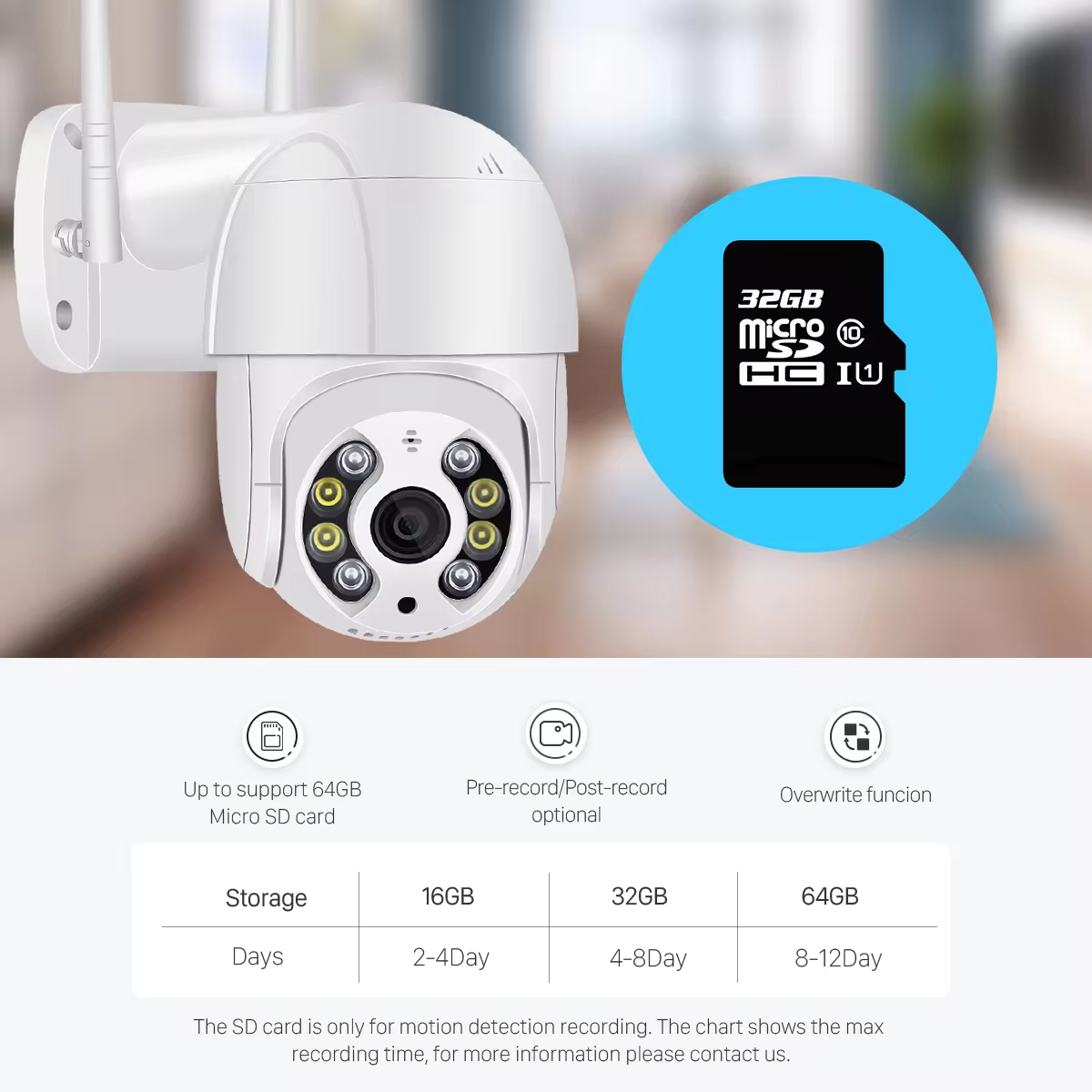 8MP 4K Wireless PTZ Camera HD 1080P Color Night Vision Wifi IP Camera Outdoor 5MP Ai Auto Tracking CCTV Surveillance Cam ICSEE