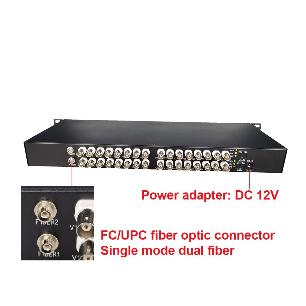 32 channel ahd to fiber transceiver 1080P HD video fiber converter for AHD 1080P 2MP camera CVBS analog camera