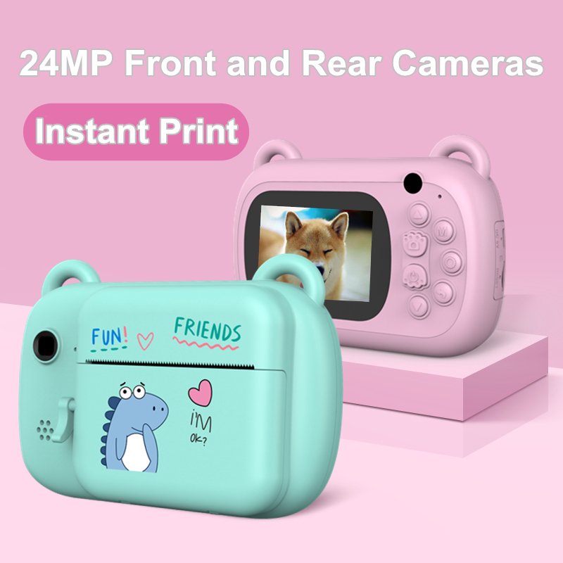 1080P HD Mini Children'S Camera With Fun Photo Photo Printing Instantly Color Camera Film Selfie Toys Digital Kids Print Camera