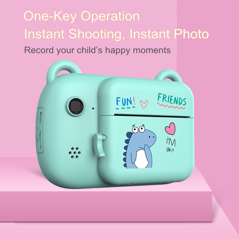 1080P HD Mini Children'S Camera With Fun Photo Photo Printing Instantly Color Camera Film Selfie Toys Digital Kids Print Camera