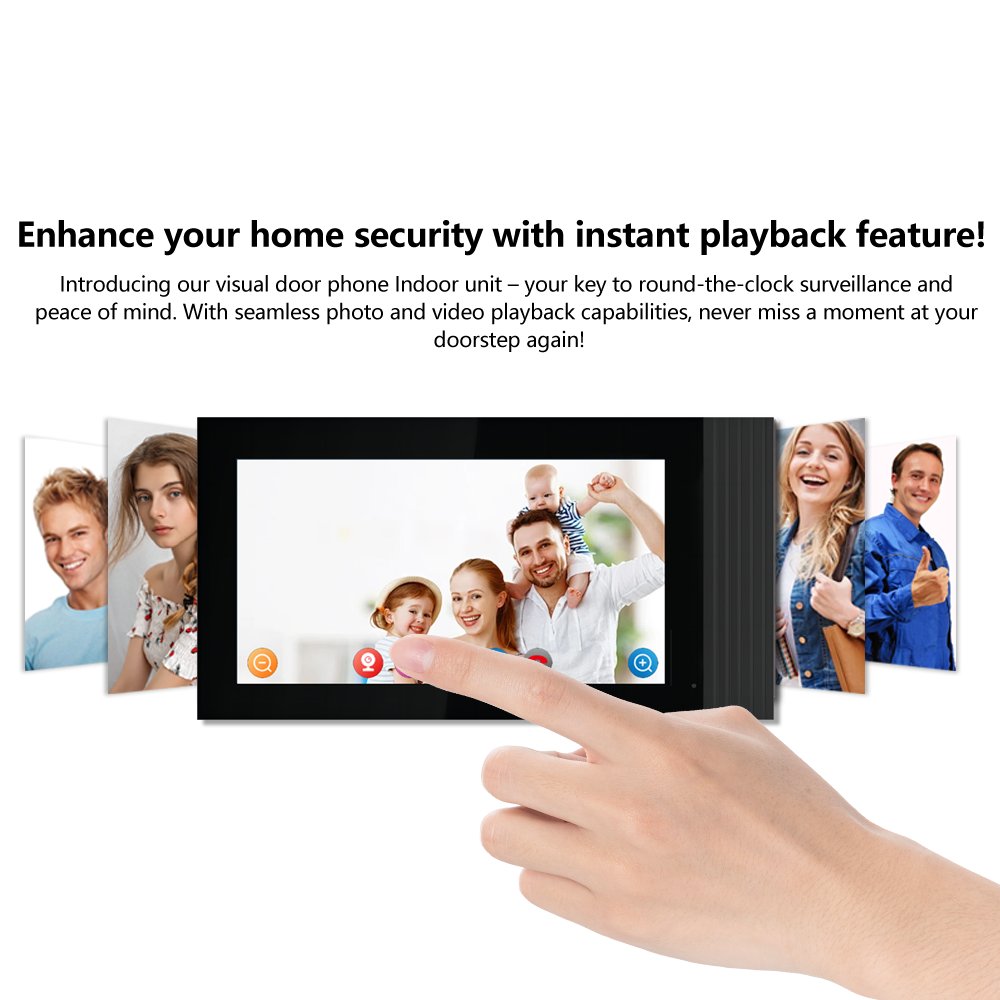 Tuya Smart Wifi Video Doorbell7 Inch Ahd Screen App Intercom Visual Intercom System With 1080p Hd Camera