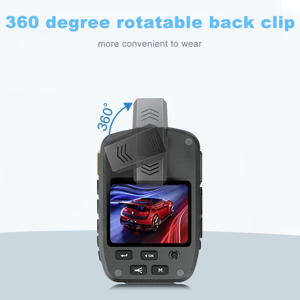 Customized 180 degree rotation Back Clip USB wireless infrared small camera wearable mini law enforcement equipment body camera