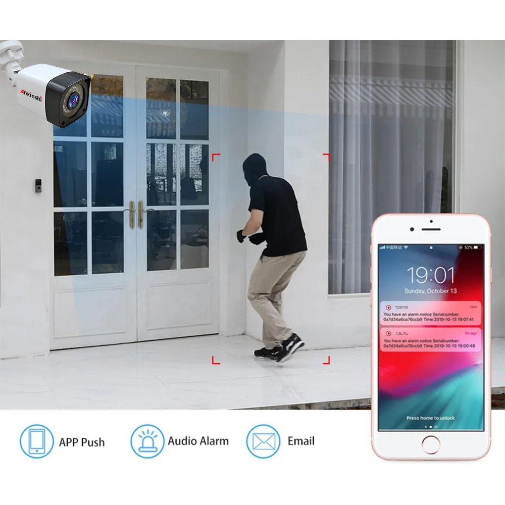 Anxinshi Brand Factory Price 1MP 2MP 5MP 8 Channel AHD Cloud Storage Support CCTV Camera System