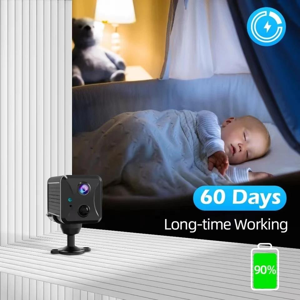Ubox Wifi 4G Home Security Mini Camera 2MP Surveillance IP Camera 3800mAh Big Battery Low Power Voice Intercom CCTV Camera