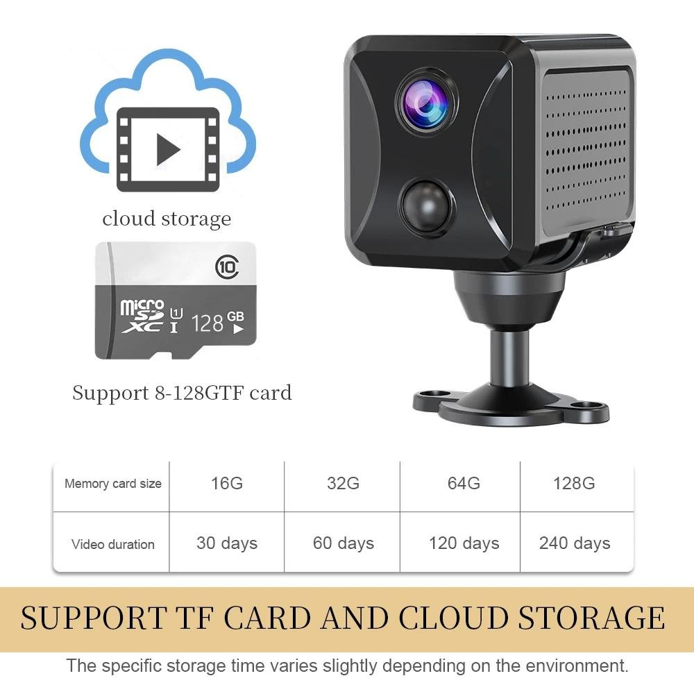 Ubox Wifi 4G Home Security Mini Camera 2MP Surveillance IP Camera 3800mAh Big Battery Low Power Voice Intercom CCTV Camera
