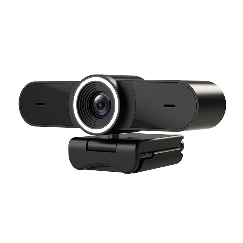 New Arrival USB 4K High Definition 30fps Full Widescreen Privacy Shutter Mini Tripod Webcam with Microphone Privacy Cover