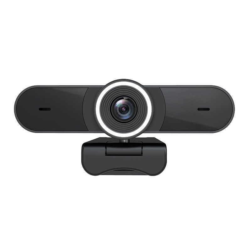 New Arrival USB 4K High Definition 30fps Full Widescreen Privacy Shutter Mini Tripod Webcam with Microphone Privacy Cover