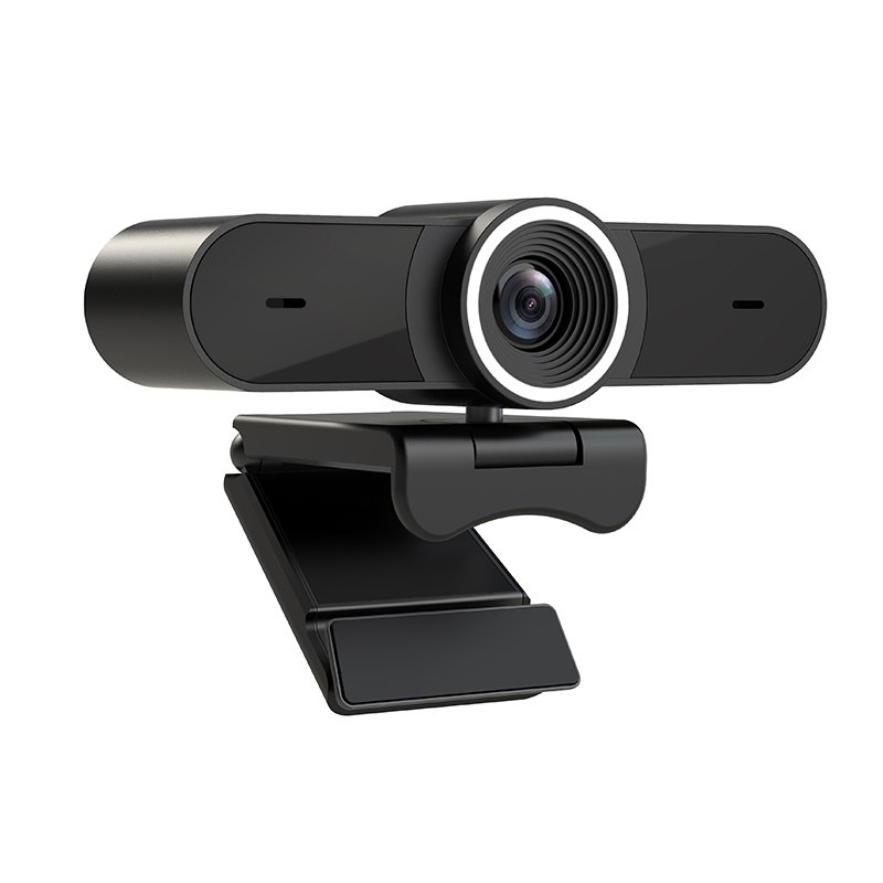 New Arrival USB 4K High Definition 30fps Full Widescreen Privacy Shutter Mini Tripod Webcam with Microphone Privacy Cover