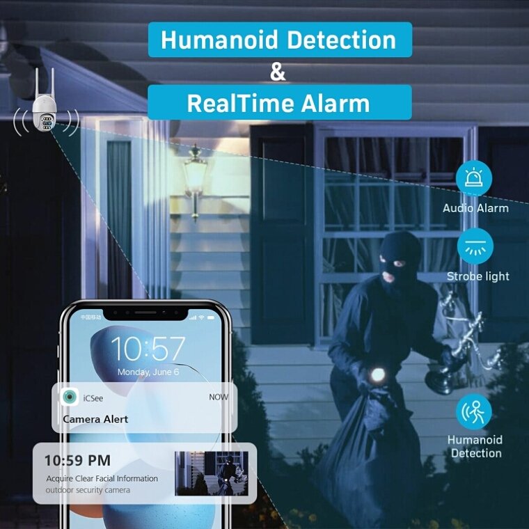 1080p Outdoor CCTV Wifi Video Surveillance Camera 2mp 8x Zoom Dual-Lens Human Detect CCTV Camera