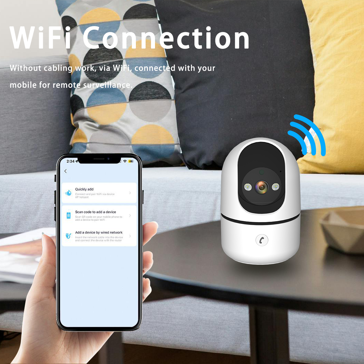 New Arrival Wireless Wifi Home Security Camera 3MP Indoor Human Detection Smart One Click Call Baby Monitor Network Camera