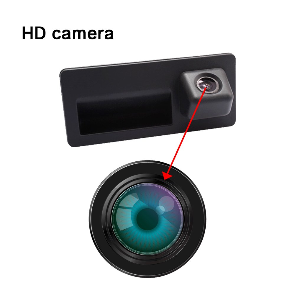 Mini Parking 600tvl Cvbs Waterproof Wide Angle Car Reversing Rear Back View Handle Camera For Volkswagen/Audi/Skoda Universal