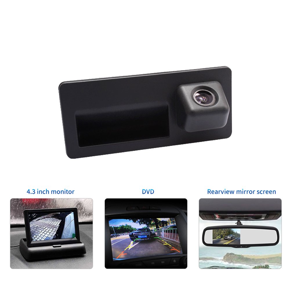 Mini Parking 600tvl Cvbs Waterproof Wide Angle Car Reversing Rear Back View Handle Camera For Volkswagen/Audi/Skoda Universal