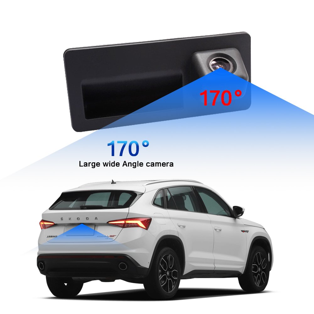 Mini Parking 600tvl Cvbs Waterproof Wide Angle Car Reversing Rear Back View Handle Camera For Volkswagen/Audi/Skoda Universal