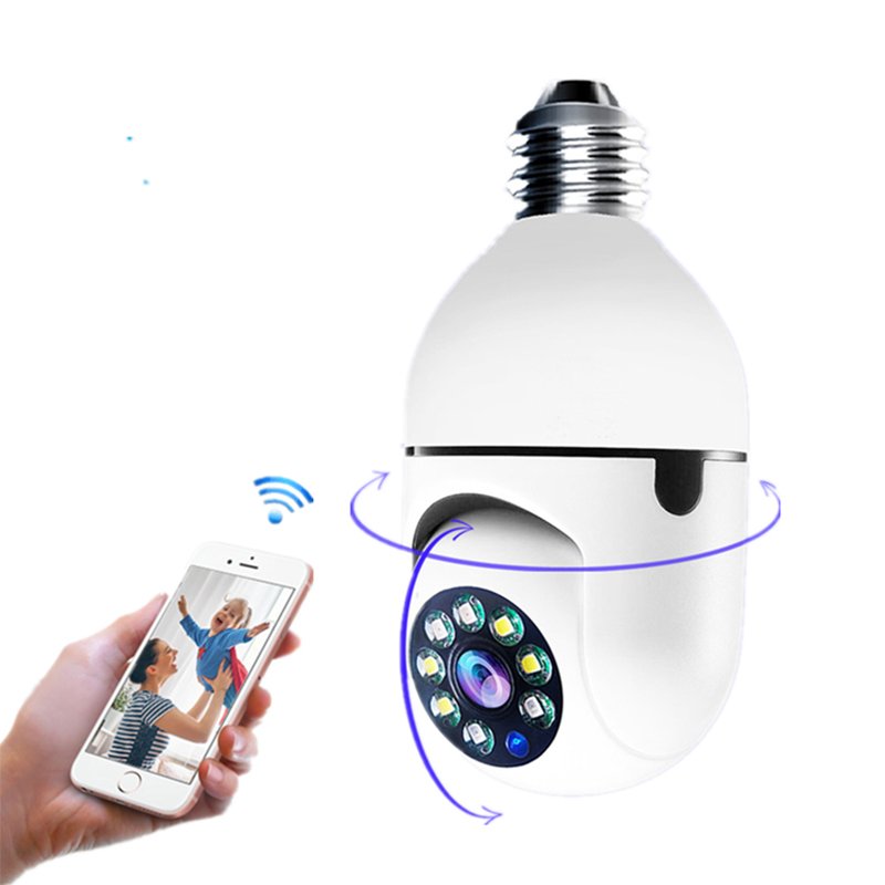 Smart home light 5G wireless bulb lamp wifi 2MP camera 360 Degree pnaoramic wireless IR Security VR CCTV Camera