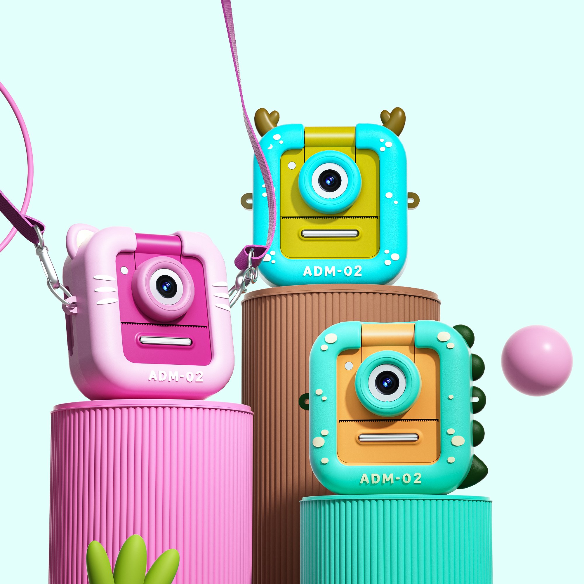 customized silicone case boys and girls selfie camera 1080P full hd Thermal Instant Print Kids Camera Film Instant Mini Camera