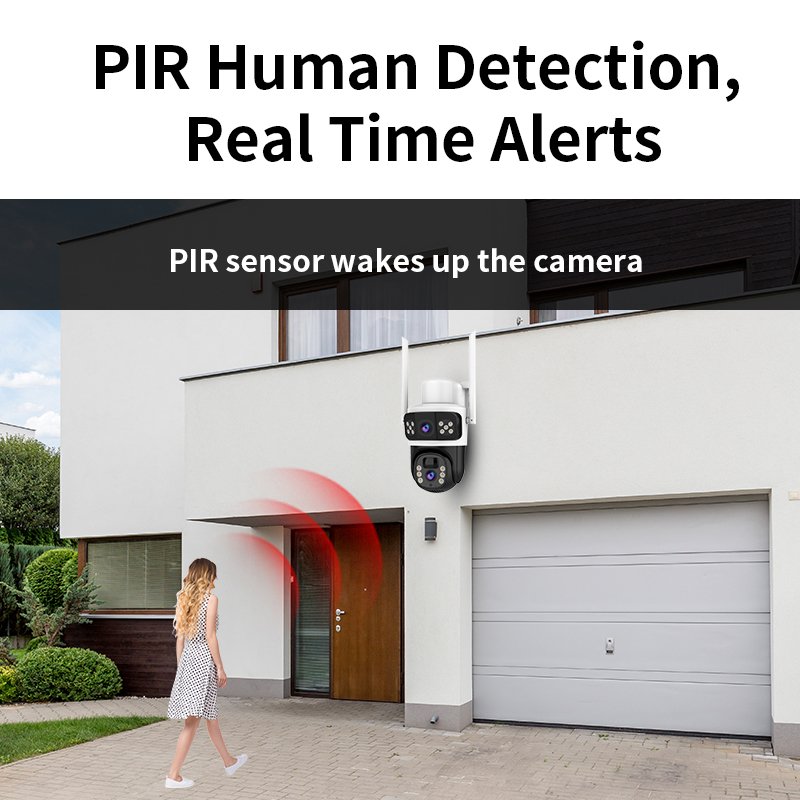 Wholesale Outdoor Security Dual Lens 4G PIR Human Detection Okam PRO Smart Battery Network Solar Camera For Outdoor Security