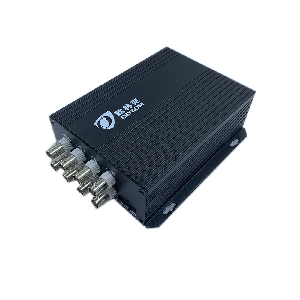 FC single fiber 8Ch digital to analog audio converter for IP cameras