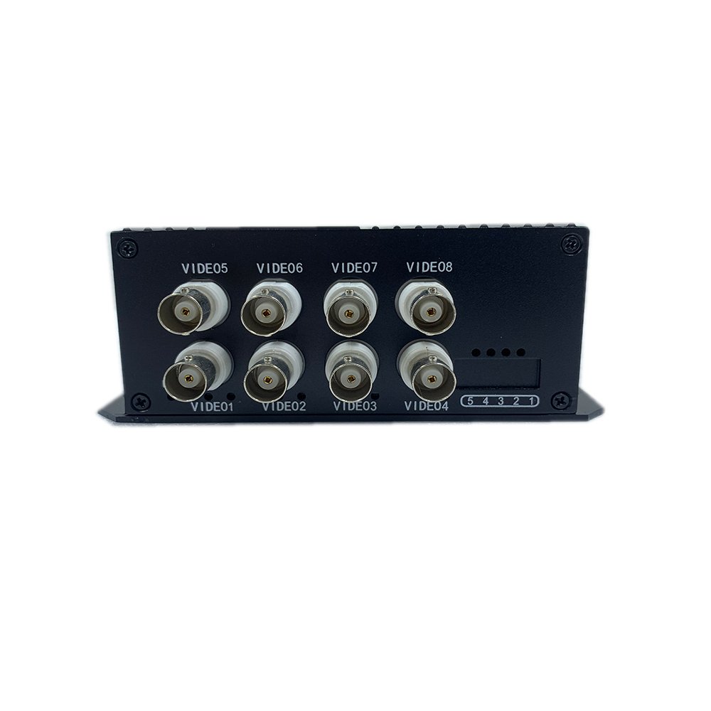 FC single fiber 8Ch digital to analog audio converter for IP cameras