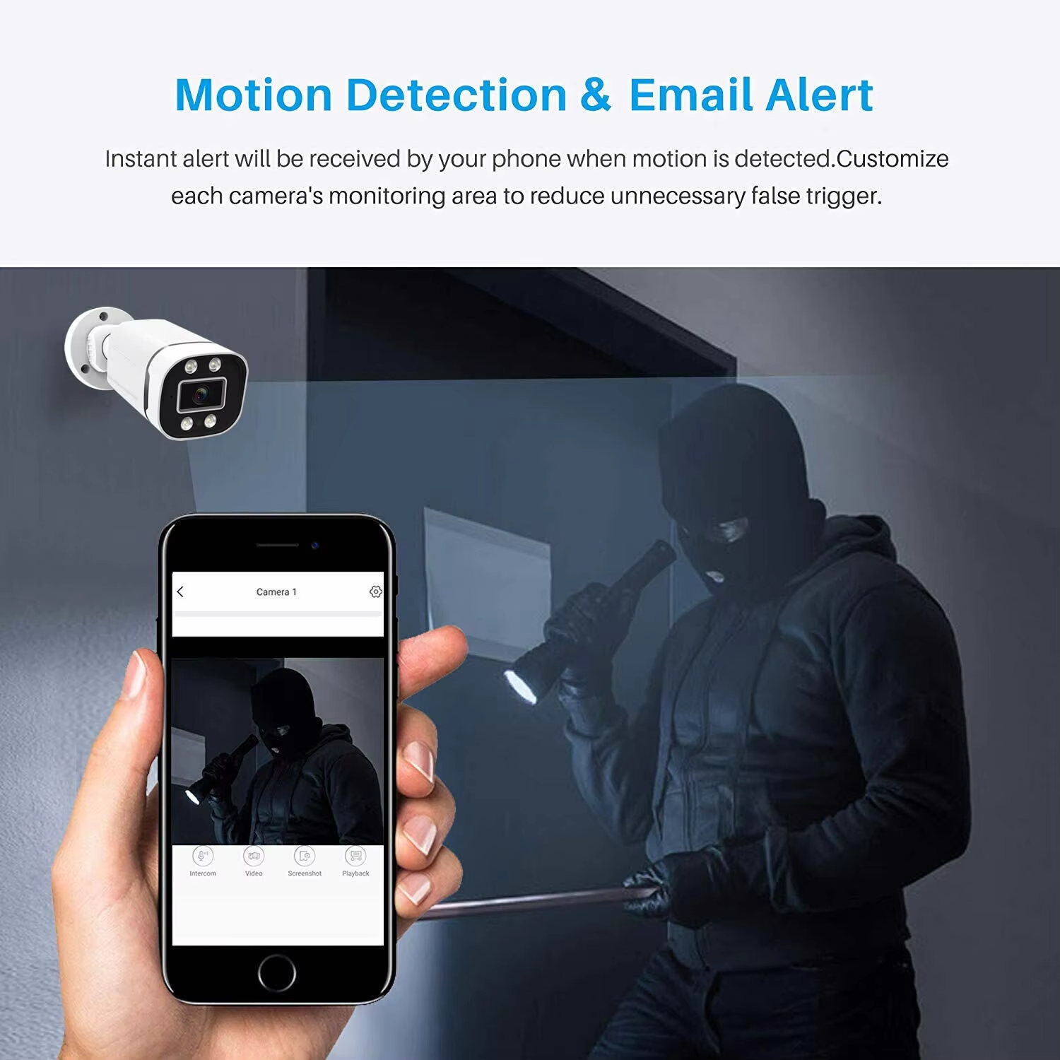 2024 V380 New Model Bullet PTZ 4MP Security CCTV Camera Wireless IP Dual Lens 4G Network CMOS Sensor Indoor Use Cloud Data