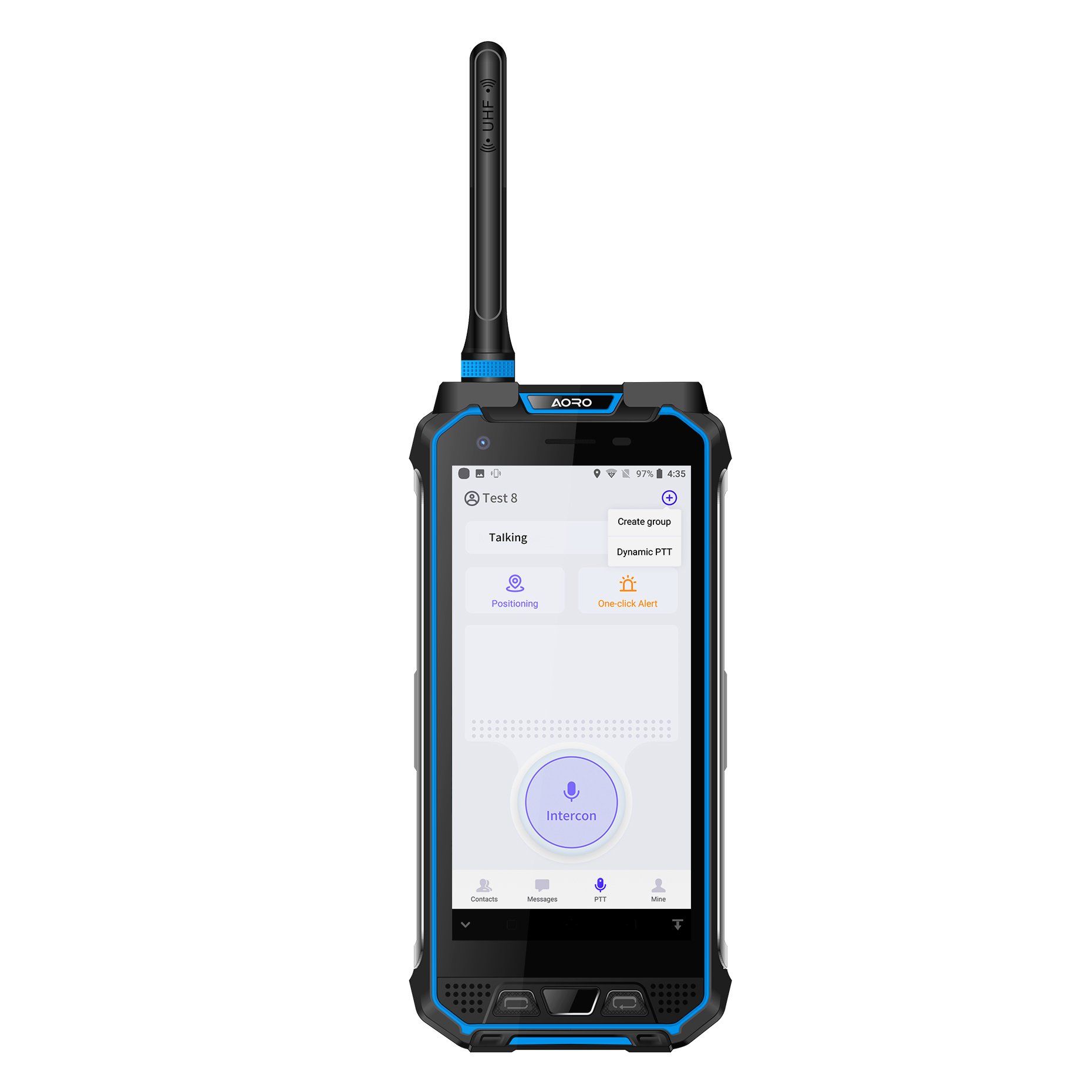 Intrinsically safe industrial atex rugged mobile phone with QR code scanning / 915MHz RFID