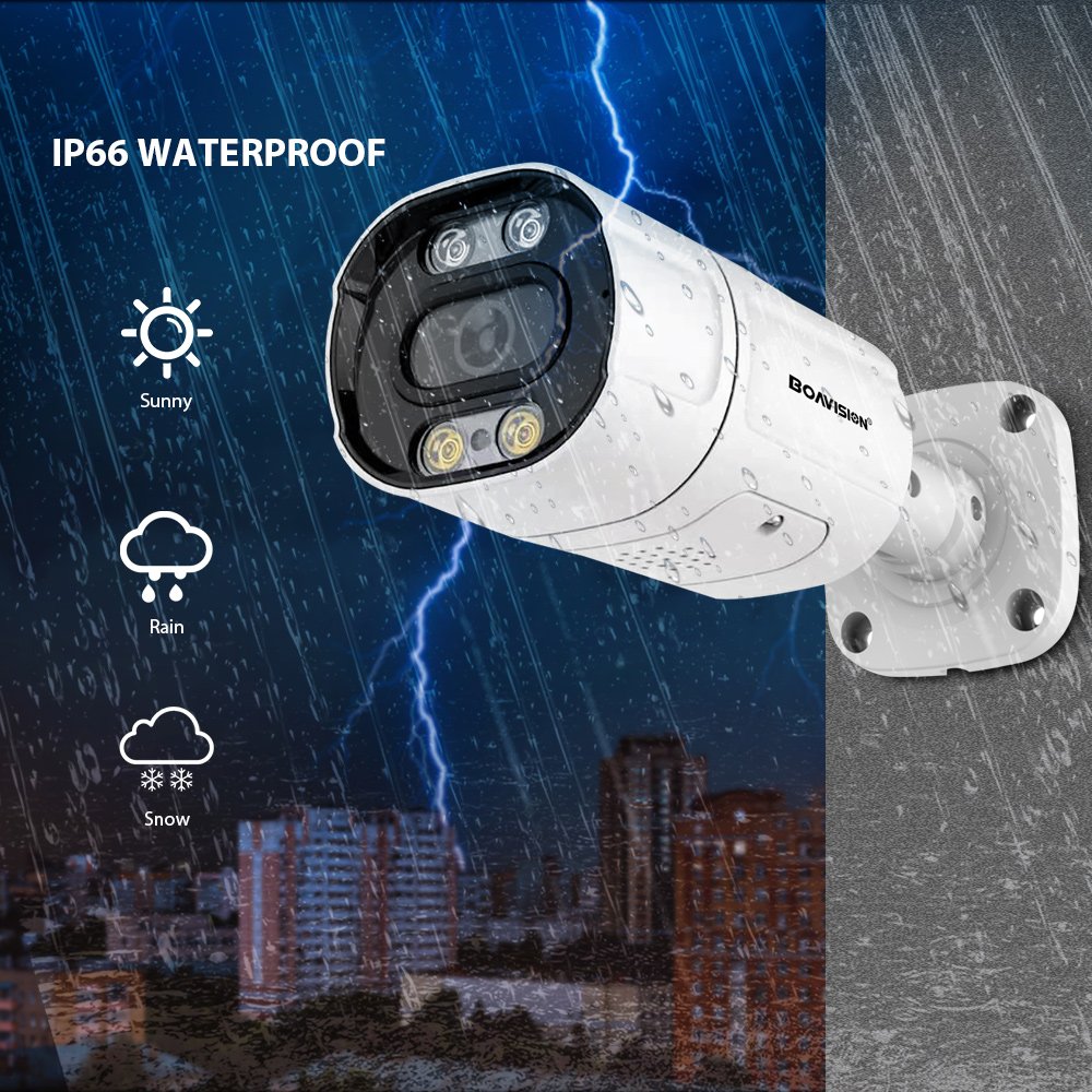 2.8MM Network Camera 8MP 4K 5MP POE IP Camera AI Motion Detection Two Way Audio Outdoor Bullet Surveillance Camera XMeye
