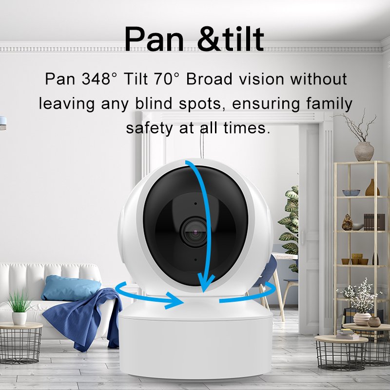 CS49Q 4MP WiFi Network IP Camera Infrared Night Vision Auto Human Tracking Phone APP 2.4G/5G Dual Band NVR Cloud Data Storage