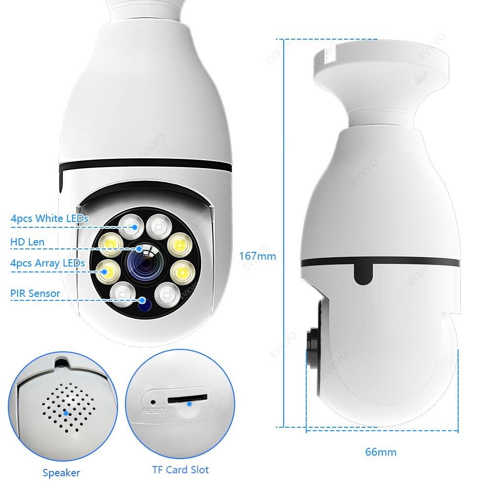 360 Panorama Color Night Vision 2mp 1080p Wifi Wireless Cctv Ptz Ip Network Surveillance Cameras For Home Security