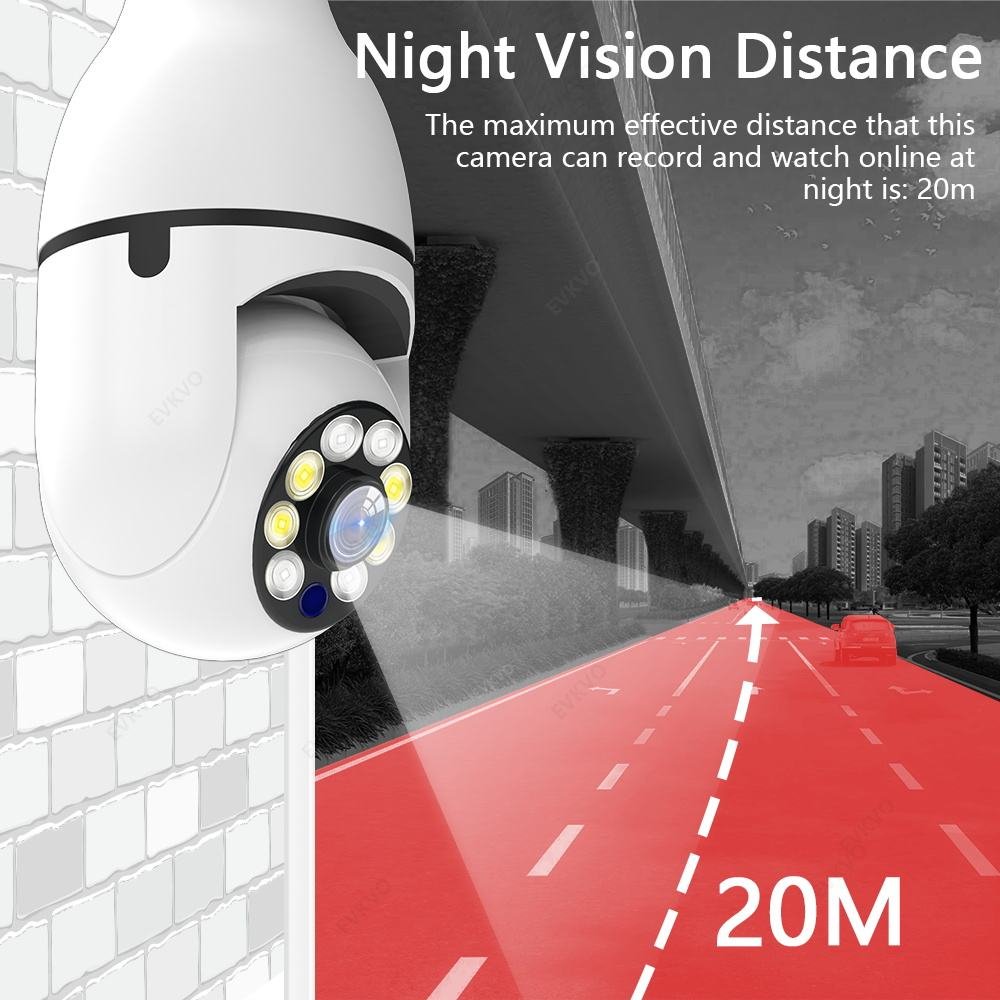 360 Panorama Color Night Vision 2mp 1080p Wifi Wireless Cctv Ptz Ip Network Surveillance Cameras For Home Security