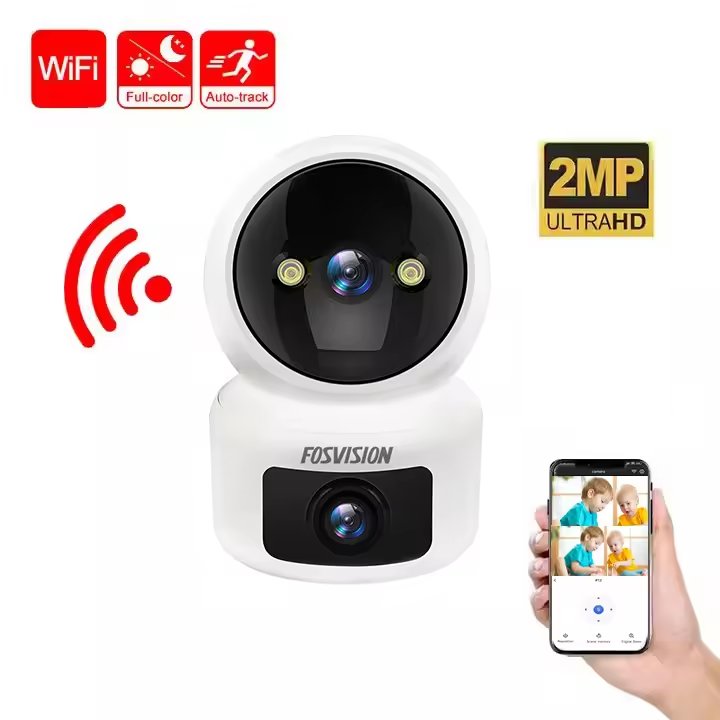 P6SLite APP Dual Lens WIFI Camera 2MP Room Indoor Full Color With Audio Network Security Camera WiFi CCTV Camera Security