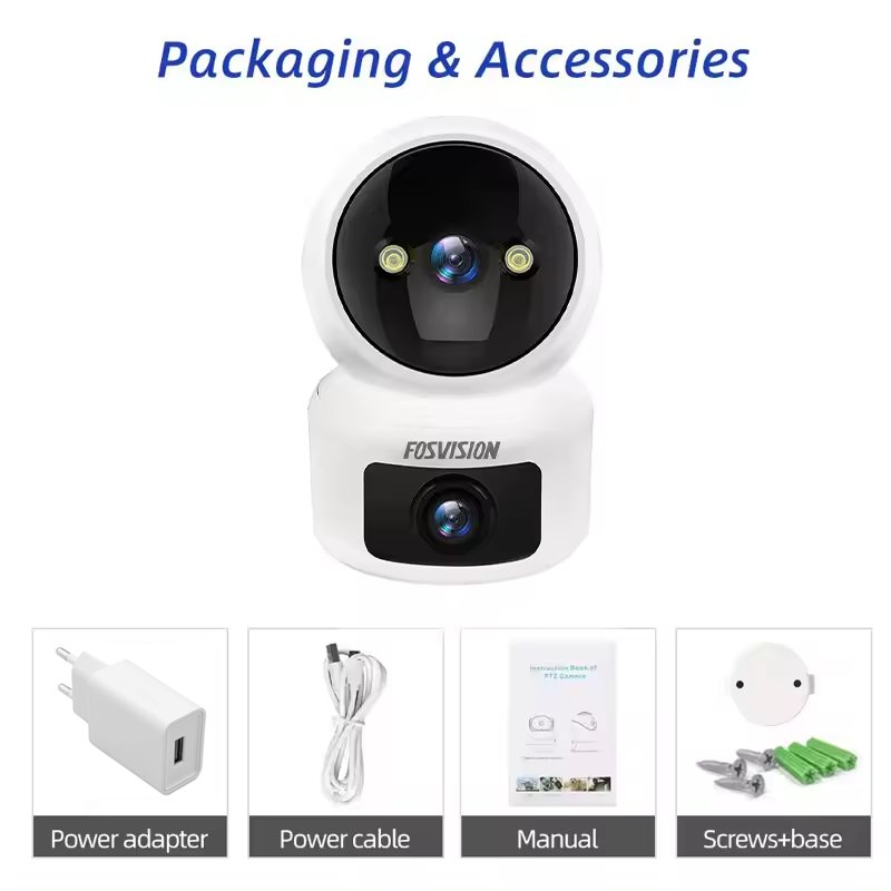P6SLite APP Dual Lens WIFI Camera 2MP Room Indoor Full Color With Audio Network Security Camera WiFi CCTV Camera Security
