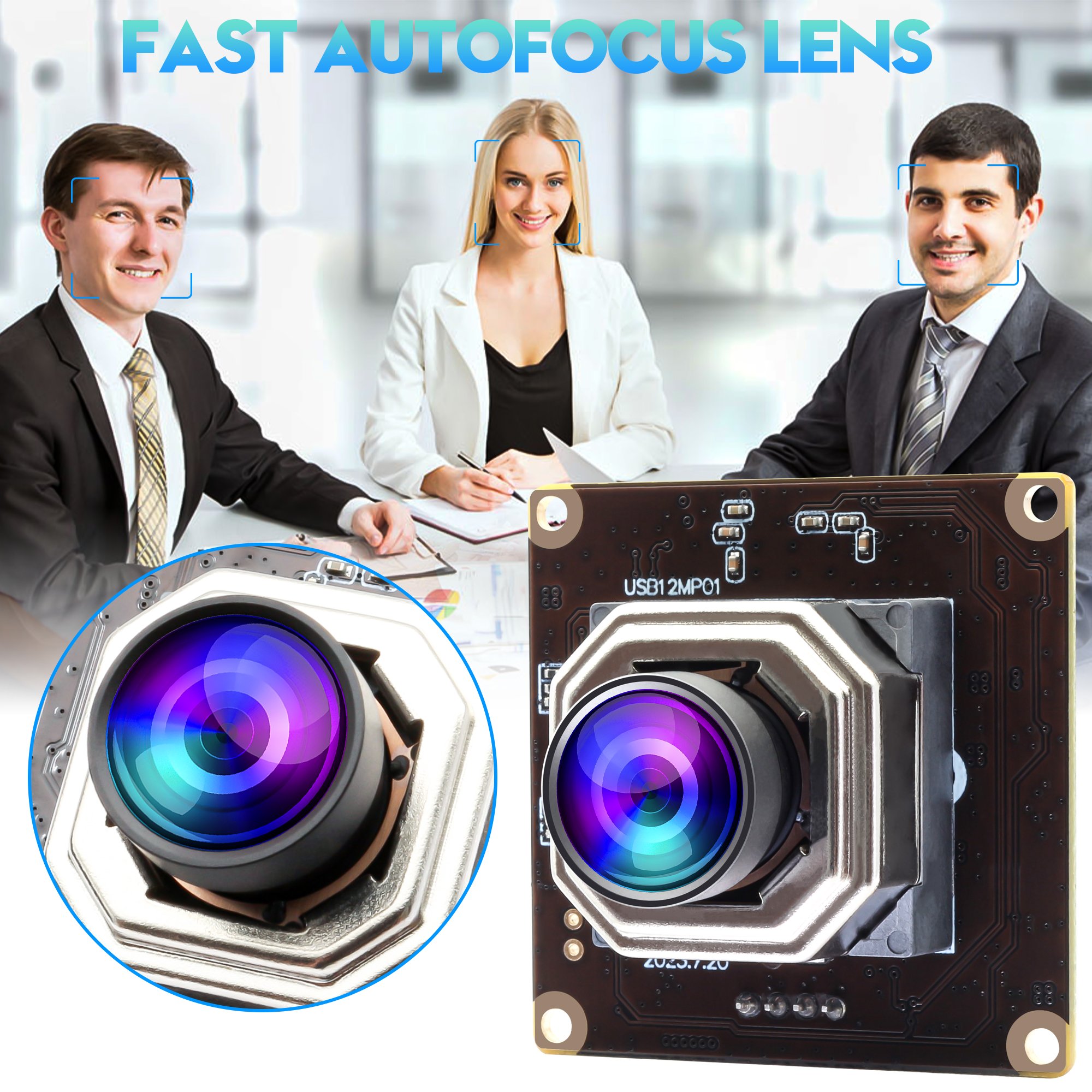 ELP 1080P 120fps USB Camera 11.6MP Mini High Speed Wide Angle No Distortion AutoFocus Lightburn Camera Security Webcam Module