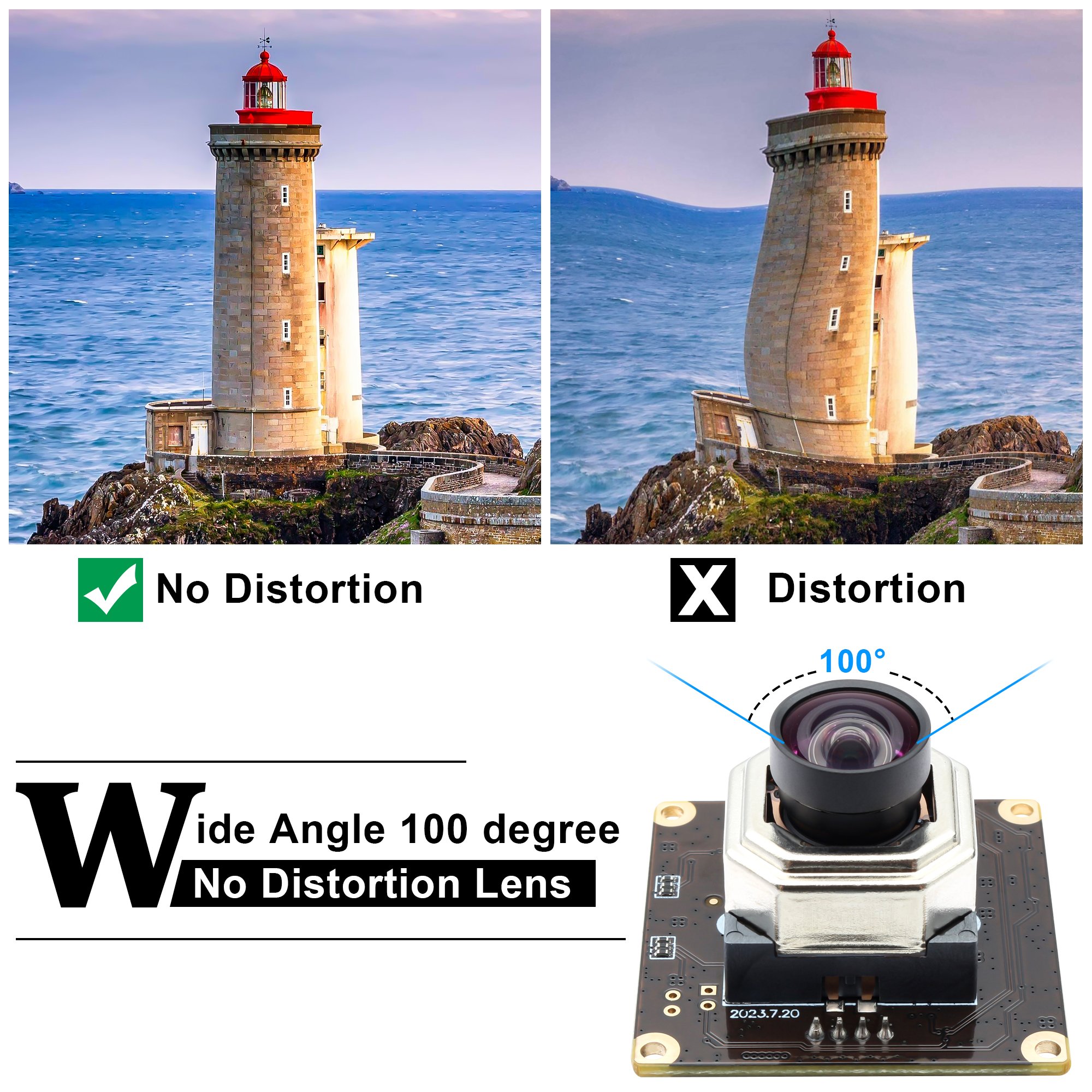 ELP 1080P 120fps USB Camera 11.6MP Mini High Speed Wide Angle No Distortion AutoFocus Lightburn Camera Security Webcam Module