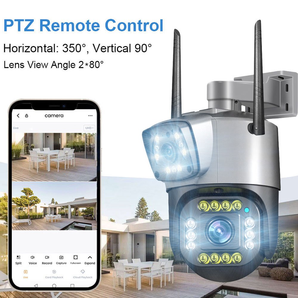 V380 Pro 4MP 4G Cctv Security Ip Camera Outdoor Dual Lens Network Camera