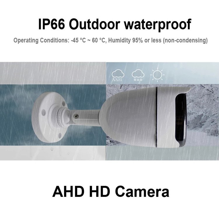 Coaxial BNC IP66 Plastic 1080P Color Vu DVR Bullet TVI AHD Outdoor CCTV Seucirty Analog Cameras With Night Vision Mic