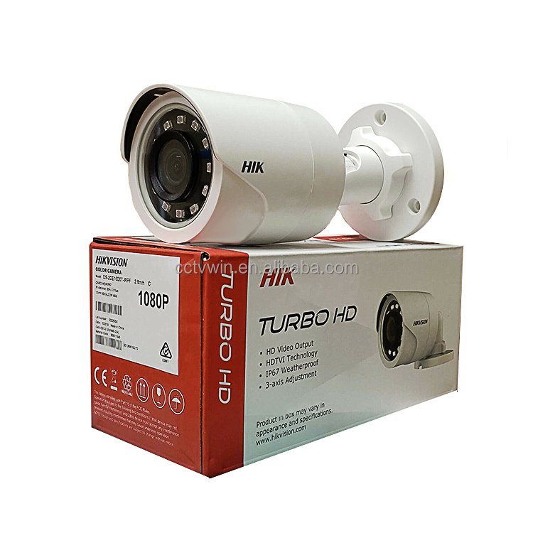 Hik 4 in 1 Mini Bullet Camera DS-2CE16D0T-IRPF TVI/AHD/CVI/CVBS Signals Switchable Analog Camera 2MP