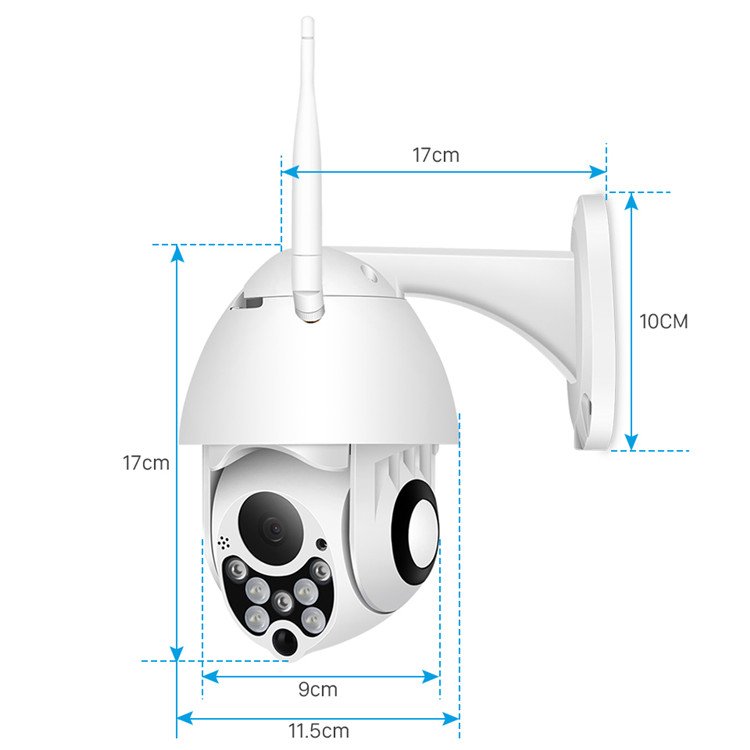 Hot Sale QR code scanning Outdoor Pan Tilt 4 x Digital Zoom Dome Network CCTV IP Camera