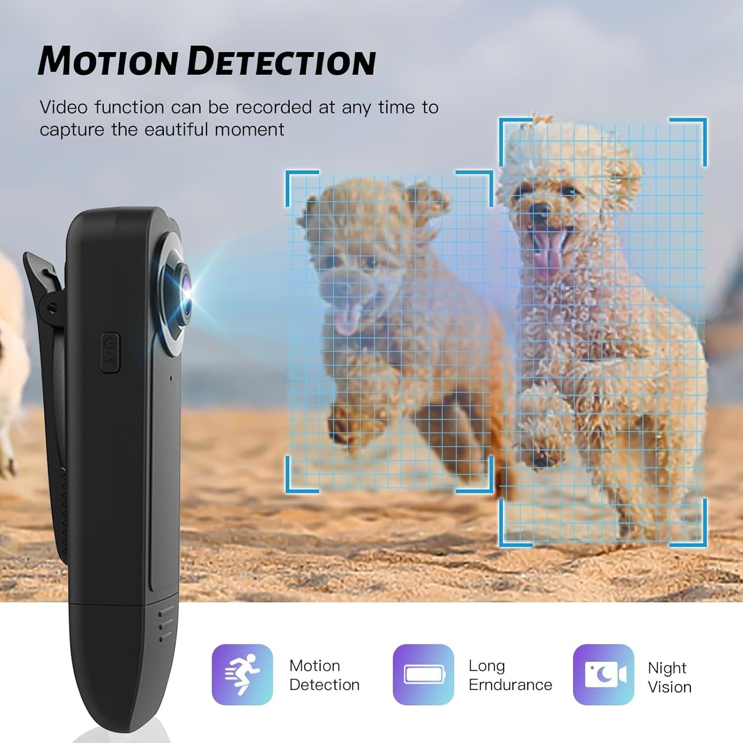 Mini Body Camera 1080P Body Worn Camera with Upgraded Clip 1000Mah Battery Small Personal Wearable Pocket