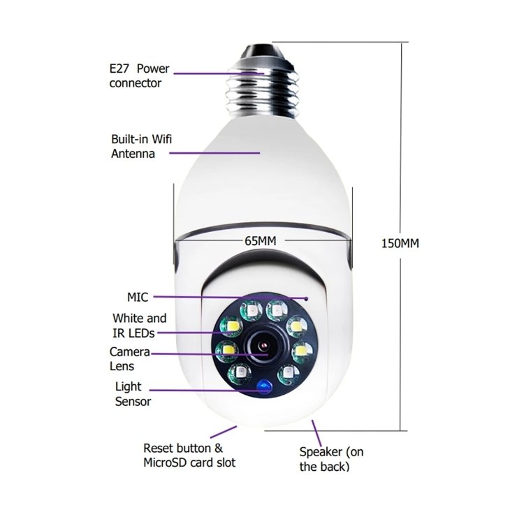 High Quality Supplier Smart Ring Night Vision Hd IP Surveillance Security CCTV Network Camera