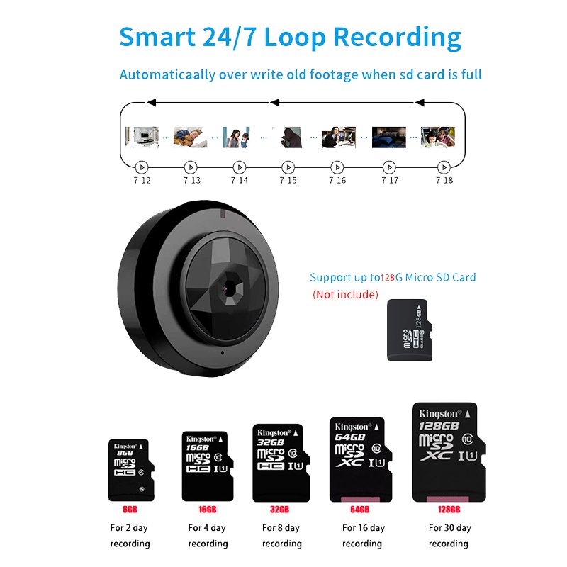 Night Vision C6T Wireless Security Camera View Angle Network One-way Built-in 300mAh Smart Camera Wifi