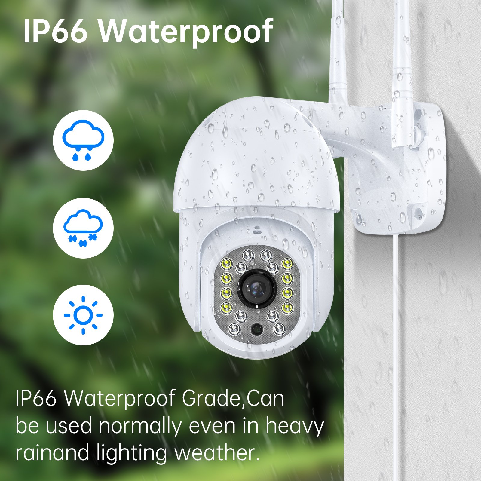 EDUP 1080p Mobile Phone Monitoring Outdoor Camera IP66 Wireless Wifi Camera Hd Security Network Camera