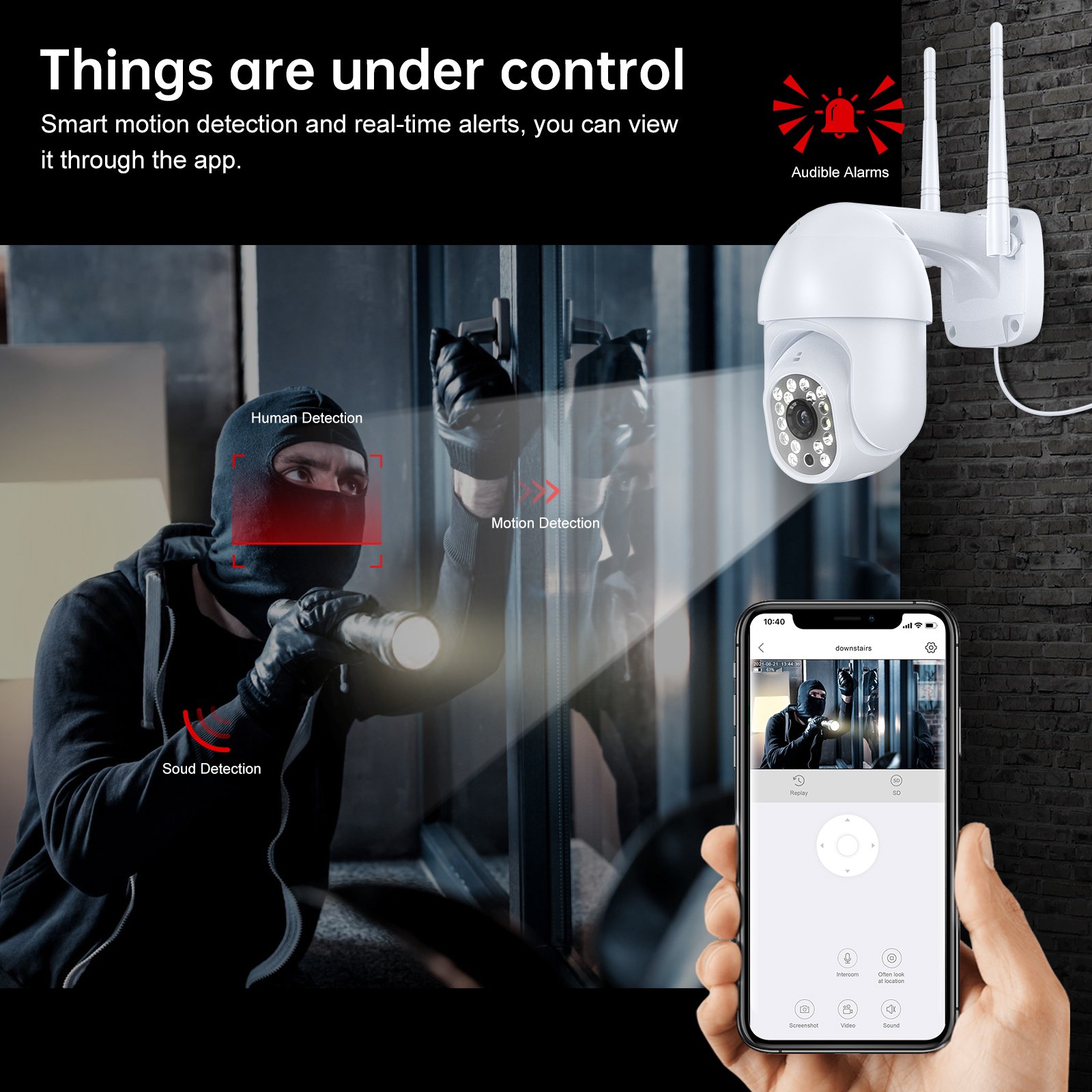 EDUP 1080p Mobile Phone Monitoring Outdoor Camera IP66 Wireless Wifi Camera Hd Security Network Camera