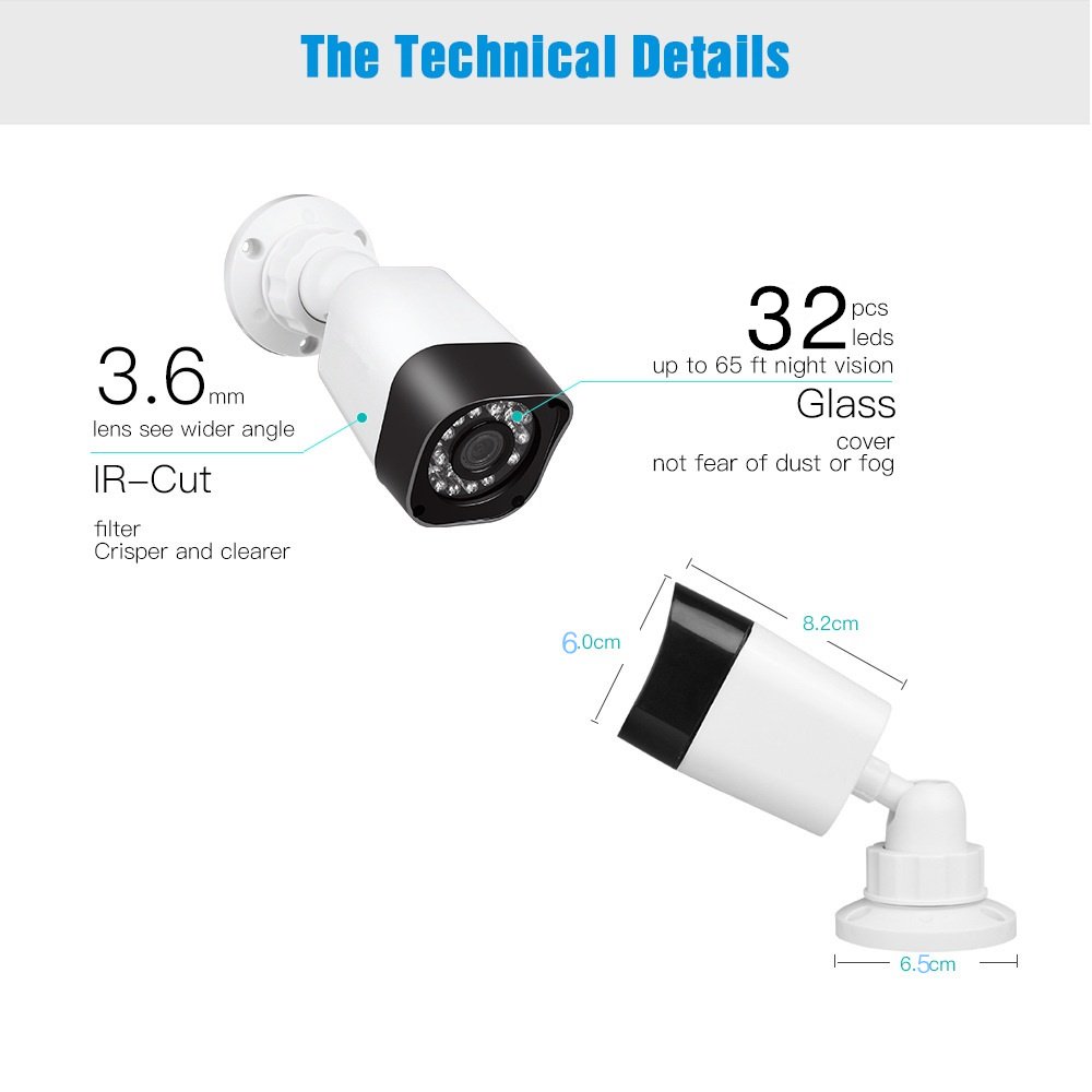 1080p home Security CCTV analog camera system with 4 channel