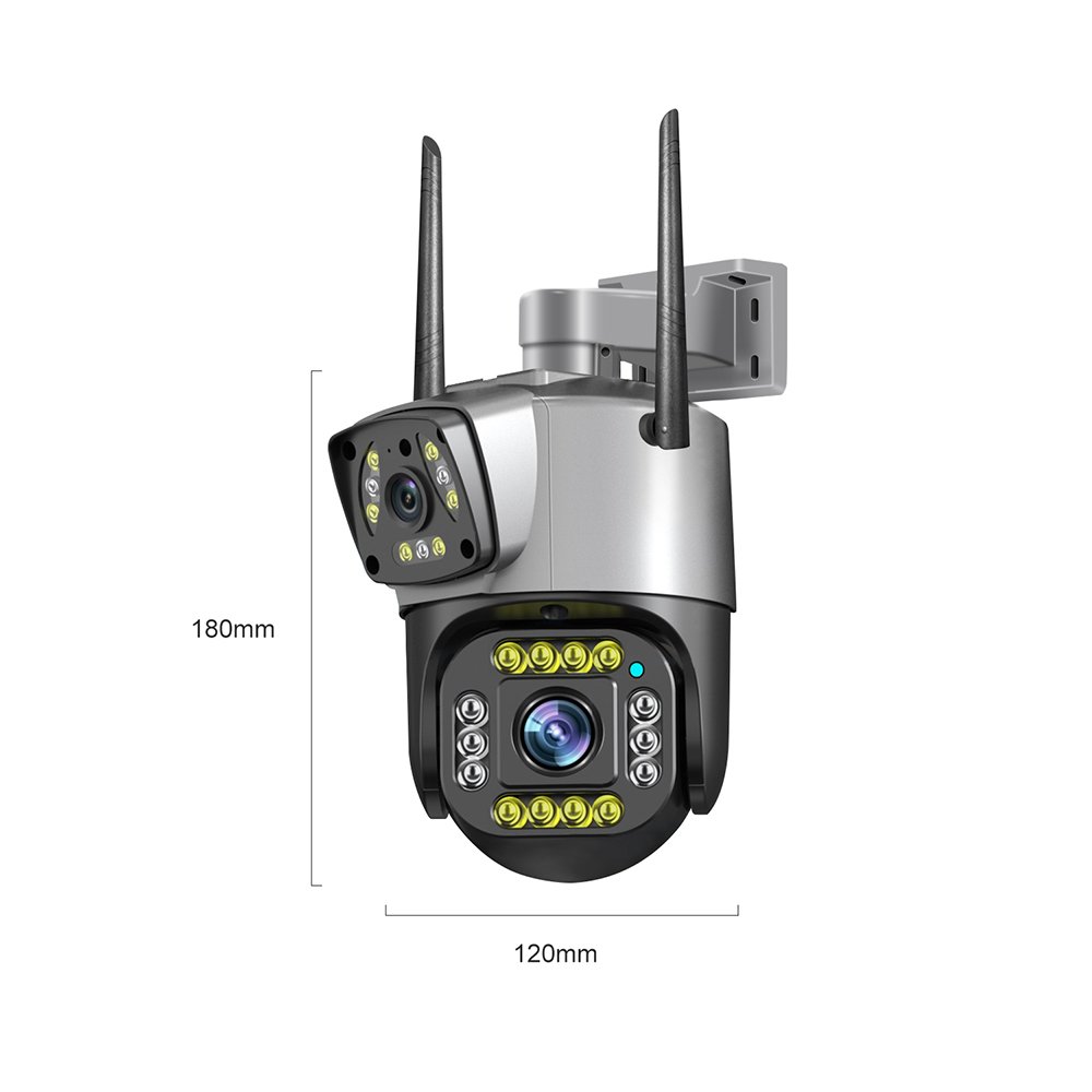 V380 Wifi Camera Dual Lens Human Detection Camera System Waterproof Network CCTV Bullet & PTZ Outdoor Camera