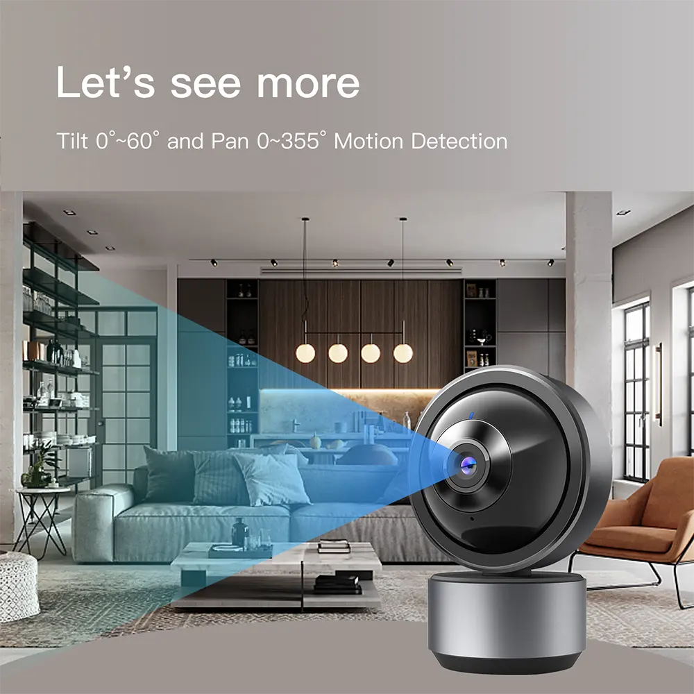5MP Home Wireless Security Camera Night Vision Full Color Video Playback Mini Camera