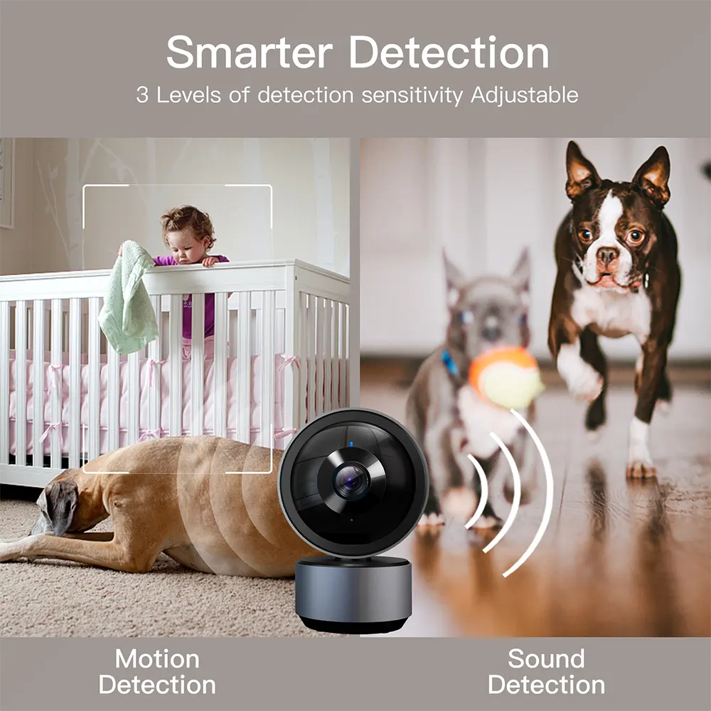 5MP Home Wireless Security Camera Night Vision Full Color Video Playback Mini Camera